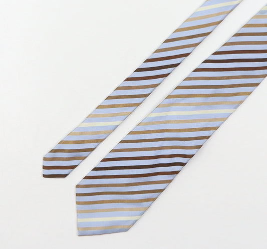 Linea Mens Multicoloured Striped Silk Pointed Tie One Size