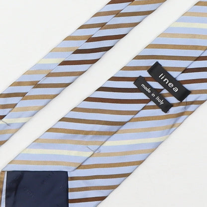 Linea Mens Multicoloured Striped Silk Pointed Tie One Size