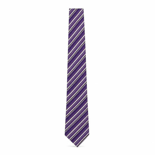 Dalemli Mens Multicoloured Striped Silk Pointed Tie One Size