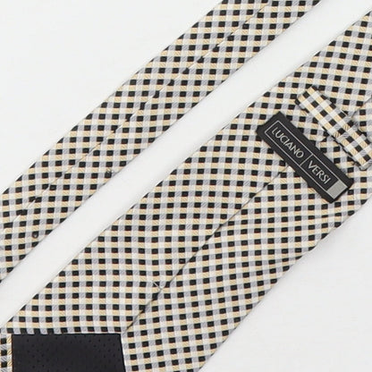 Luciano Versi Mens Multicoloured Plaids & Checks Silk Pointed Tie One Size
