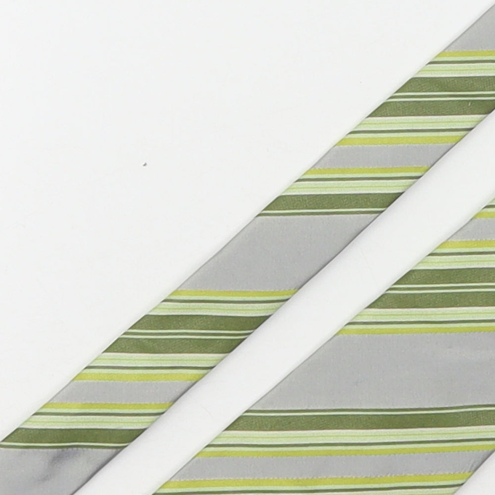 Michelsons Mens Multicoloured Striped Silk Pointed Tie One Size