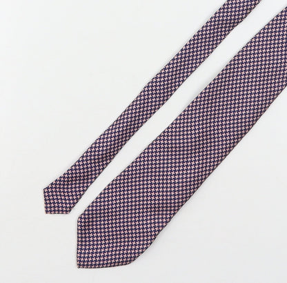 Michaelis Mens Multicoloured Houndstooth Silk Pointed Tie One Size