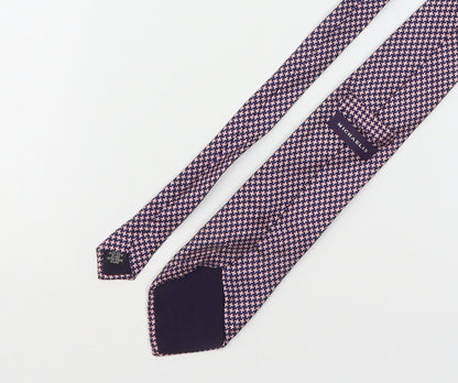 Michaelis Mens Multicoloured Houndstooth Silk Pointed Tie One Size