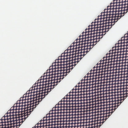 Michaelis Mens Multicoloured Houndstooth Silk Pointed Tie One Size