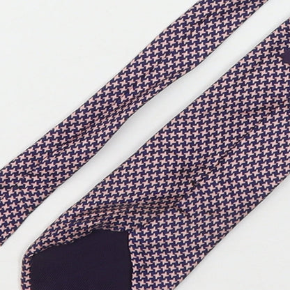 Michaelis Mens Multicoloured Houndstooth Silk Pointed Tie One Size