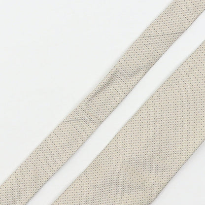 Marks and Spencer Mens Beige Geometric Silk Pointed Tie One Size