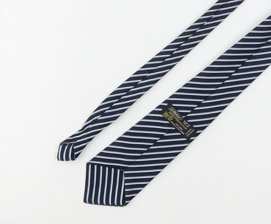 St Michael Mens Multicoloured Striped Polyester Pointed Tie One Size