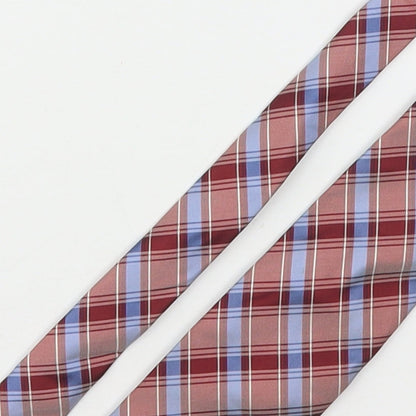 Marks and Spencer Mens Multicoloured Plaids & Checks Silk Pointed Tie One Size