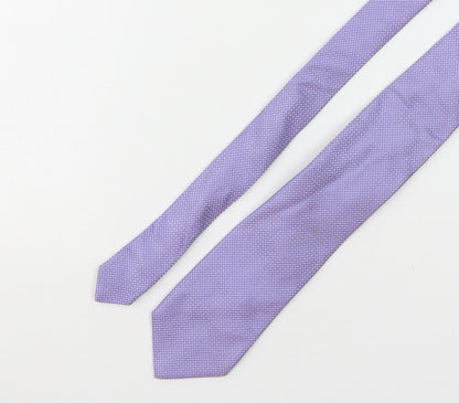Profuomo Mens Purple Plaids & Checks Silk Pointed Tie One Size