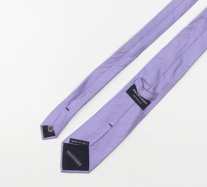Profuomo Mens Purple Plaids & Checks Silk Pointed Tie One Size