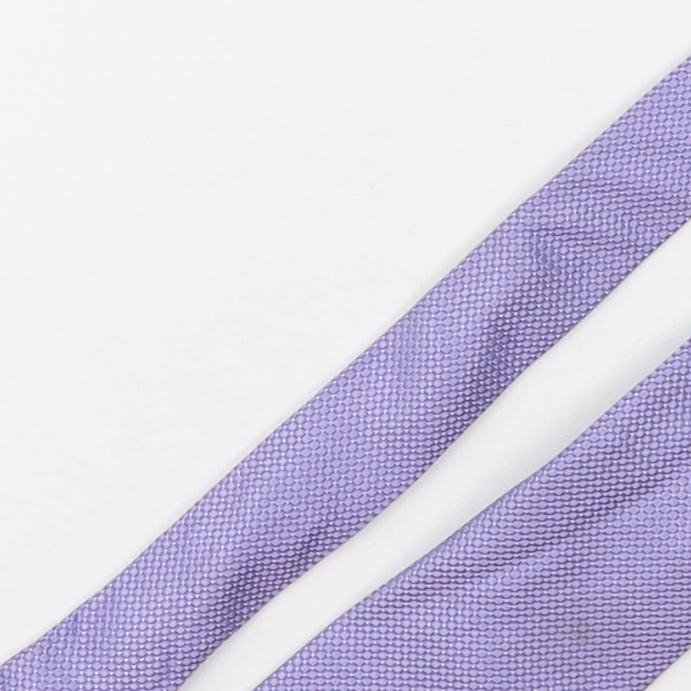 Profuomo Mens Purple Plaids & Checks Silk Pointed Tie One Size