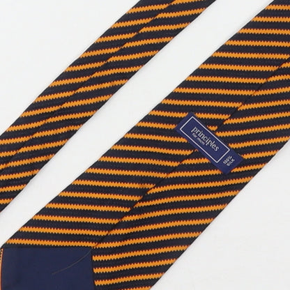 Principles  Mens Multicoloured Striped Silk Pointed Tie One Size