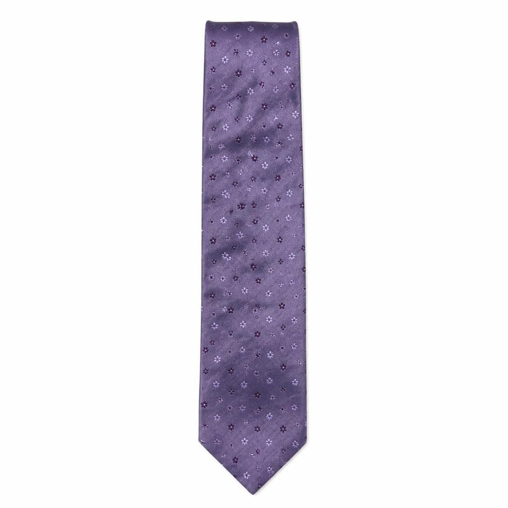 Mens Marks and Spencer Purple Floral  Pointed Tie