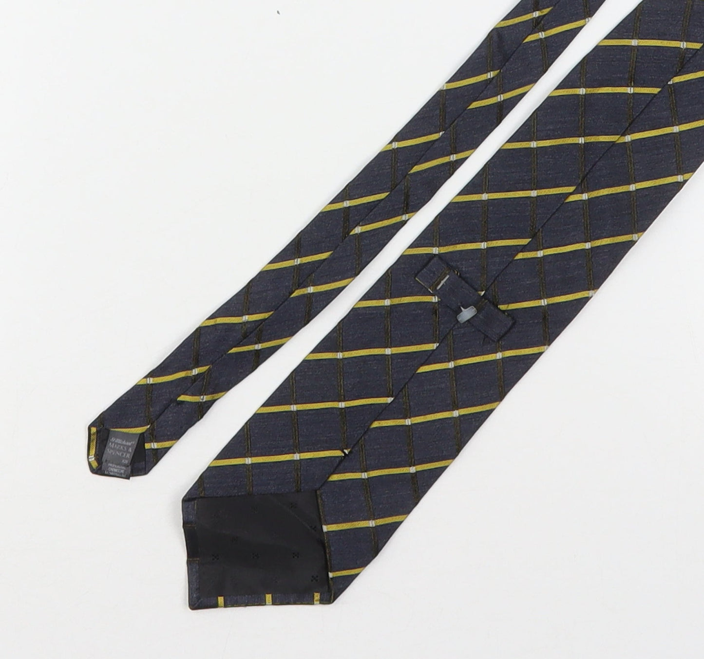 Marks and Spencer Mens Multicoloured Striped Silk Pointed Tie One Size