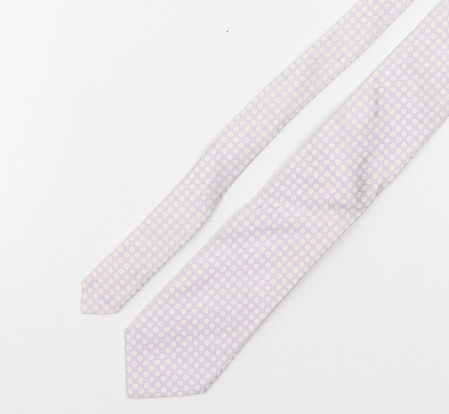 Mens Stvdio Pink Polka Dot  Pointed Tie