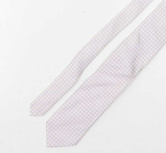Stvdio Mens Pink Polka Dot Silk Pointed Tie One Size