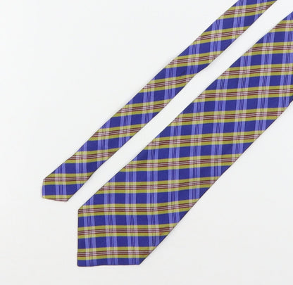 Jonelle Mens Multicoloured Plaids & Checks Silk Pointed Tie One Size