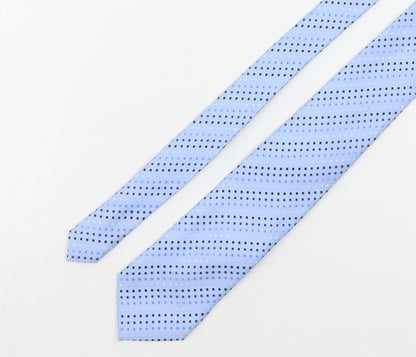 Lloyd Attree & Smith Mens Blue Geometric Polyester Pointed Tie One Size