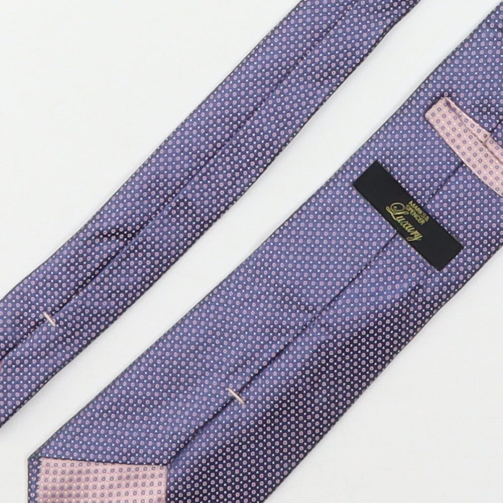Marks and Spencer Mens Multicoloured Polka Dot Silk Pointed Tie One Size