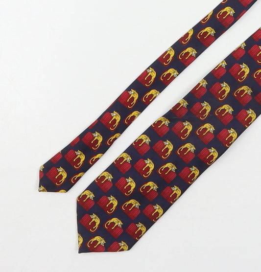 Marks and Spencer Mens Multicoloured Geometric Silk Pointed Tie One Size