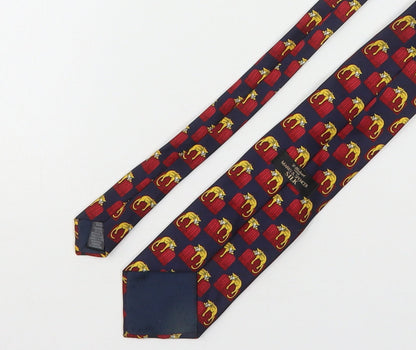 Marks and Spencer Mens Multicoloured Geometric Silk Pointed Tie One Size