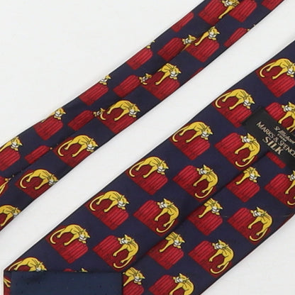 Marks and Spencer Mens Multicoloured Geometric Silk Pointed Tie One Size