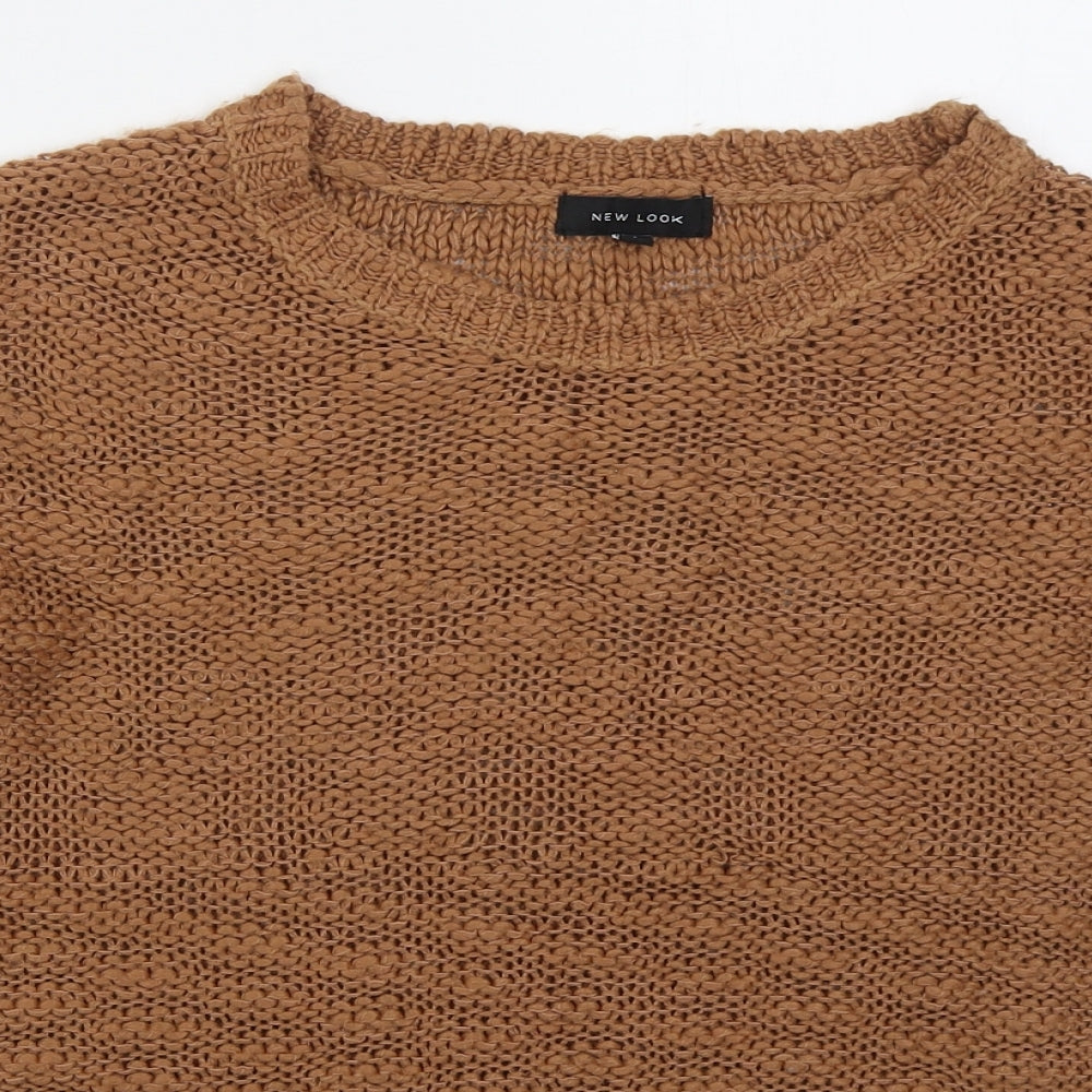 Womens UK Size 8 New Look Brown Pullover Jumper