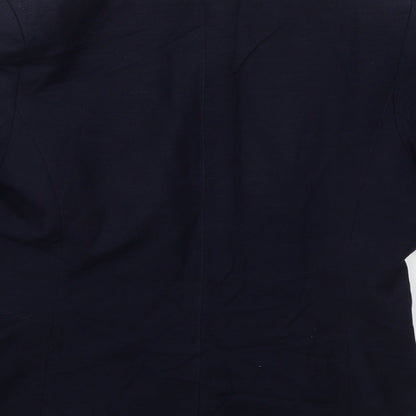 St Michael Womens Blue  Viscose Jacket Suit Jacket Size 16