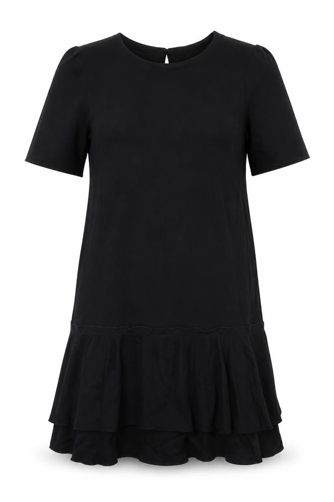 NEXT Womens Black  Viscose A-Line  Size 8  Round Neck Button