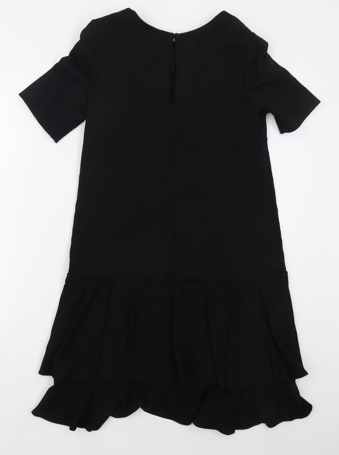 NEXT Womens Black  Viscose A-Line  Size 8  Round Neck Button