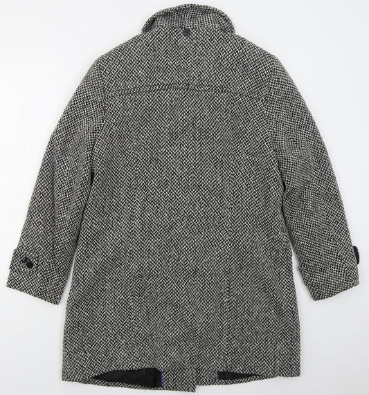 Womens UK Size 14 Lebek Grey Pea Coat