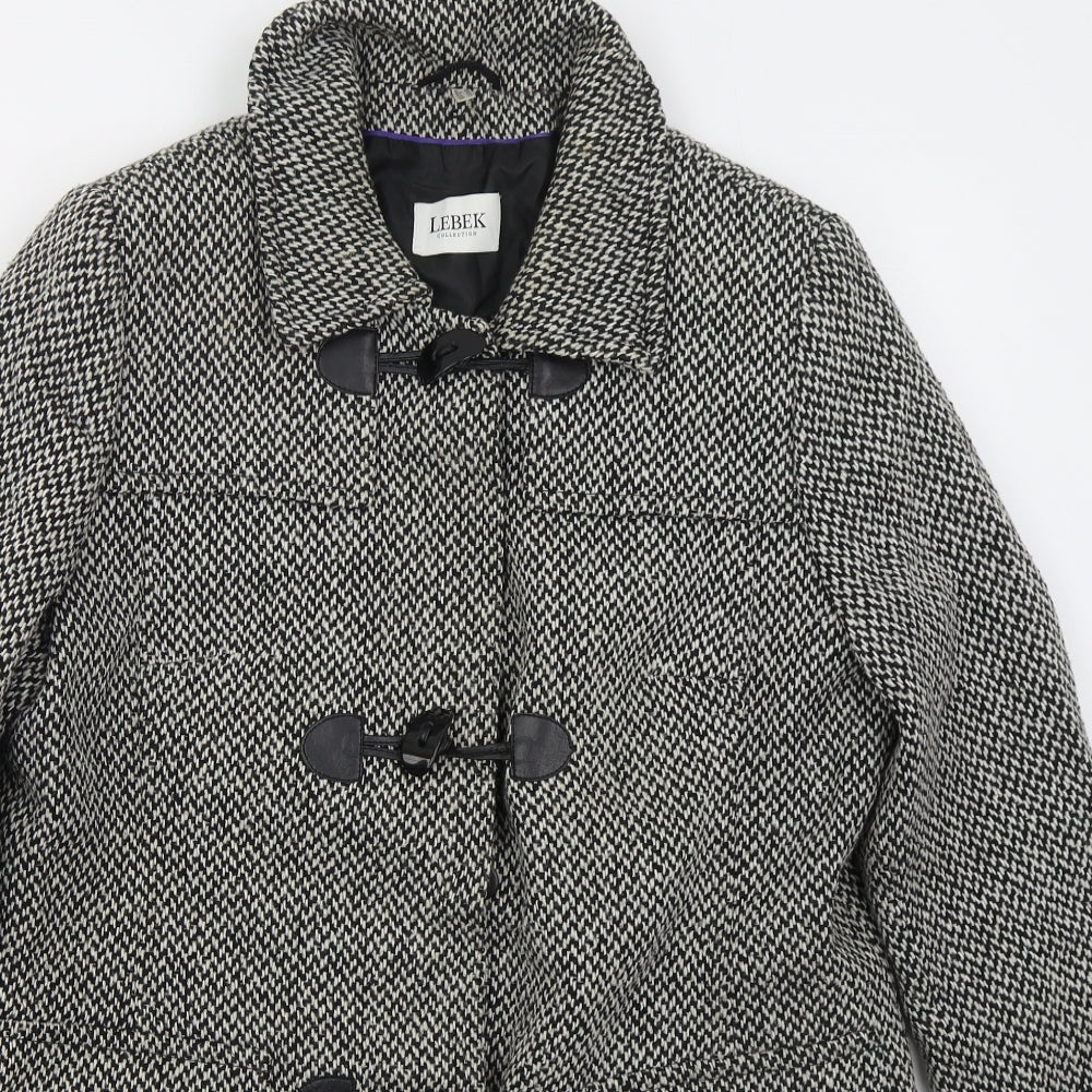 Womens UK Size 14 Lebek Grey Pea Coat