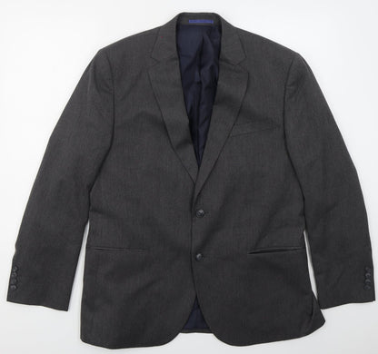 Marks and Spencer Mens Grey  Polyester Jacket Suit Jacket Size 42