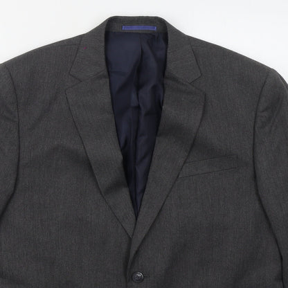 Marks and Spencer Mens Grey  Polyester Jacket Suit Jacket Size 42