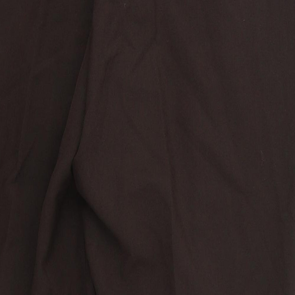 Classic Womens Brown  Polyester Trousers  Size 14 L27 in Regular