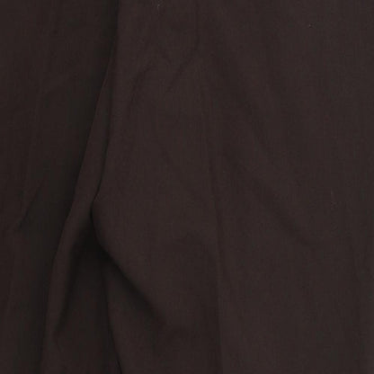 Classic Womens Brown  Polyester Trousers  Size 14 L27 in Regular