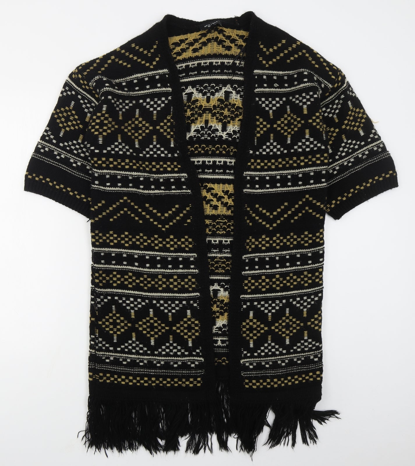 Womens UK Size S New Look Black Cardigan Jumper