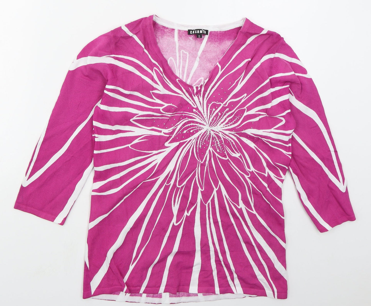 Womens UK Size S Casamia Pink Pullover Jumper