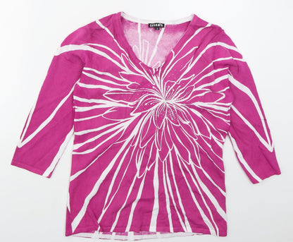 Womens UK Size S Casamia Pink Pullover Jumper