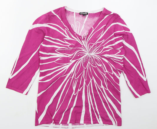 Womens UK Size S Casamia Pink Pullover Jumper