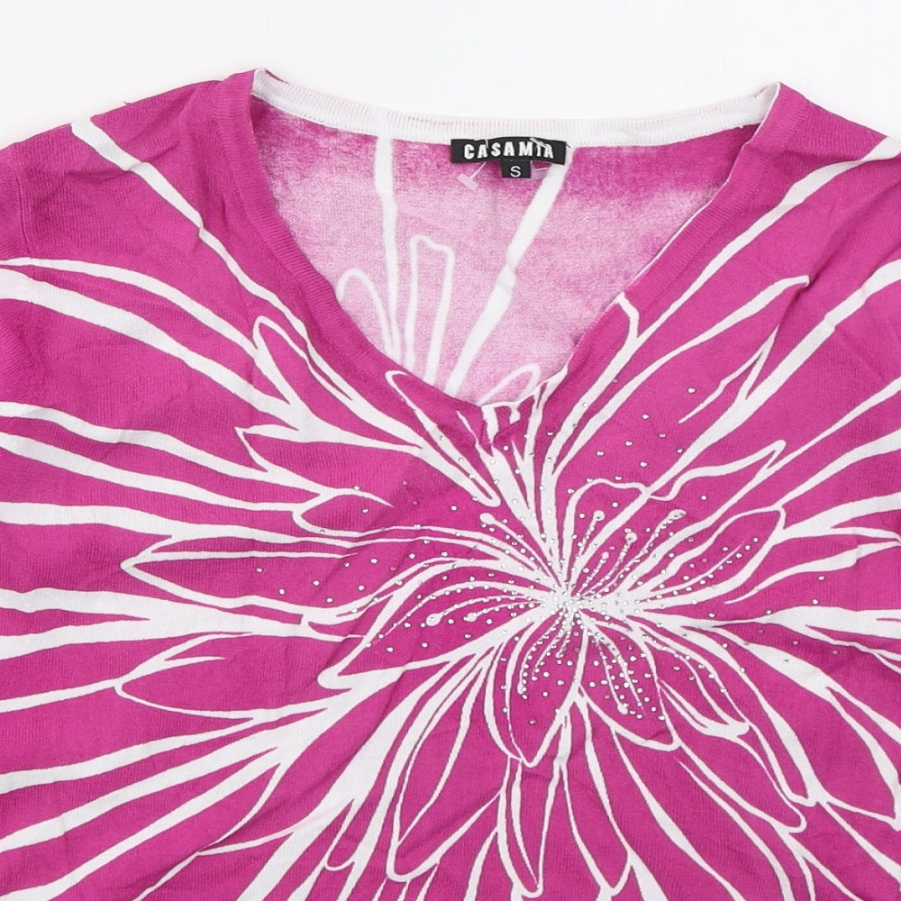Womens UK Size S Casamia Pink Pullover Jumper