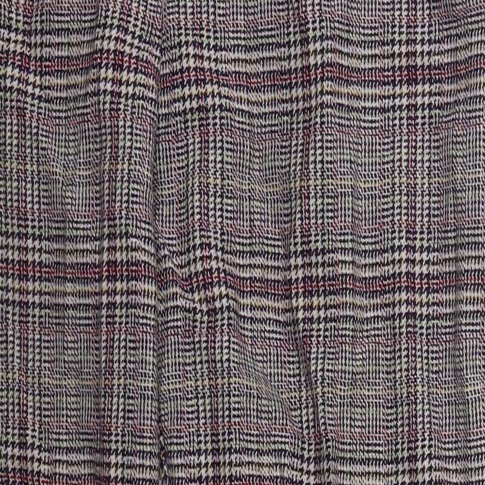 Peter Hahm Womens Purple Check Wool Trousers  Size 36 in L30 in Regular Button