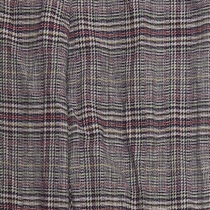 Peter Hahm Womens Purple Check Wool Trousers  Size 36 in L30 in Regular Button