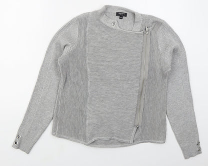 Womens UK Size 12 JD Williams Grey Full Zip Jumper