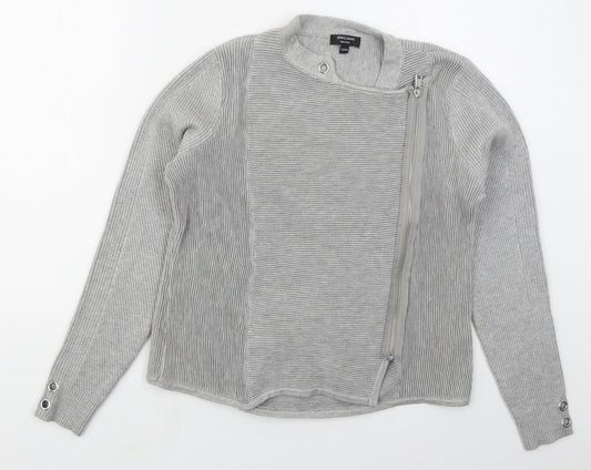 Womens UK Size 12 JD Williams Grey Full Zip Jumper