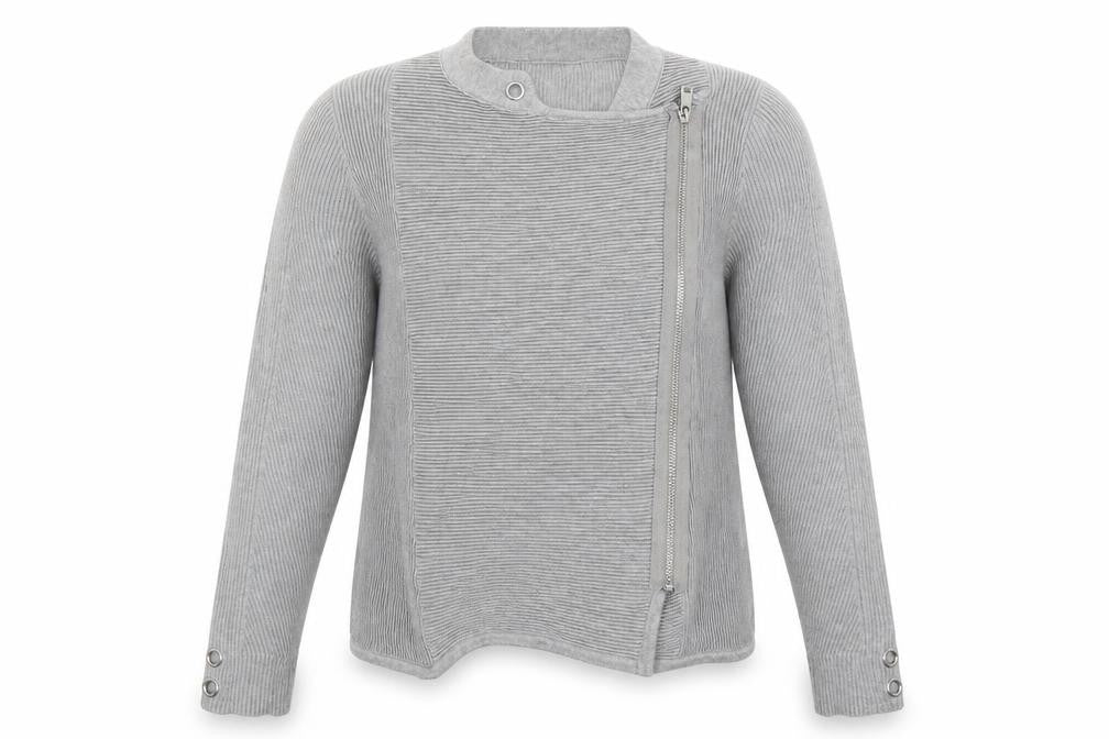 Womens UK Size 12 JD Williams Grey Full Zip Jumper