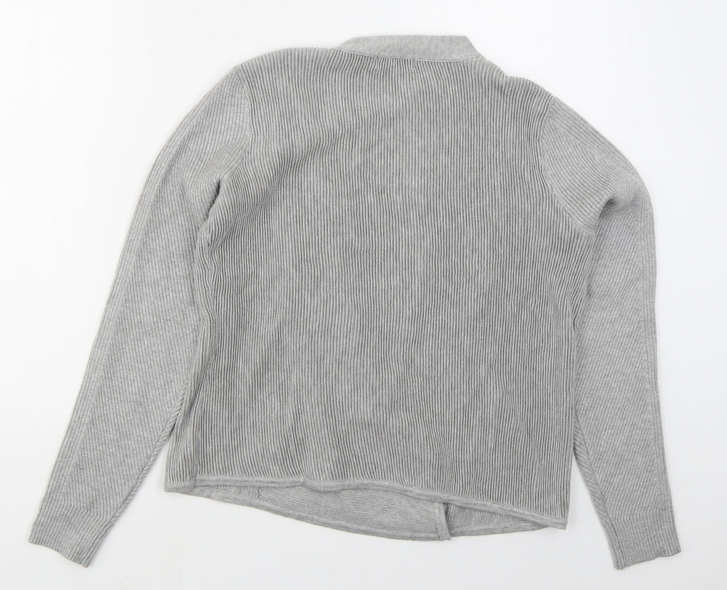 Womens UK Size 12 JD Williams Grey Full Zip Jumper