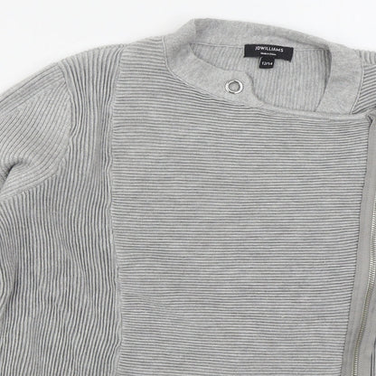 Womens UK Size 12 JD Williams Grey Full Zip Jumper