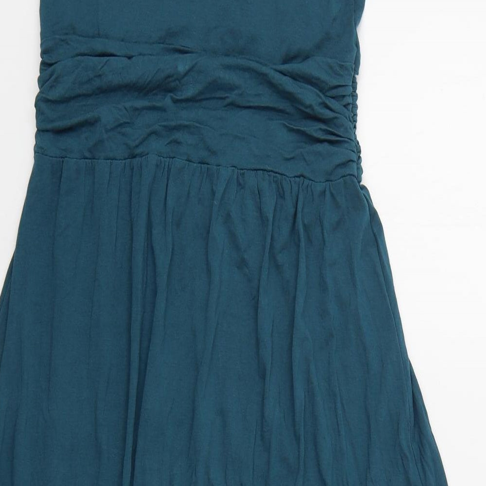 H&M Womens Blue  Viscose A-Line  Size S  Scoop Neck Pullover