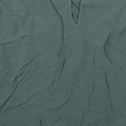 Womens UK Size 8 Topshop Green Basic Blouse